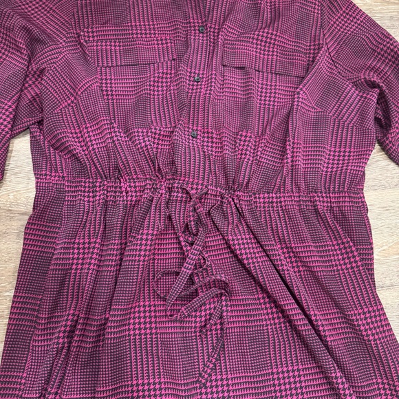 EVRI Vibrant Pink and Black Houndstooth dress - Picture 3 of 6